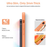 1 x RAW Customer Returns Supdeal Liquid Silicone Case for iPhone 12 Mini, Camera Protection Microfiber 3 Layer Protection Liquid Silicone Mobile Phone Case, Ultra Thin and Comfortable to Hold Protective Case, 5.4 Inch, Orange - RRP €15.99