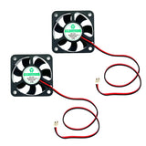 1 x RAW Customer Returns JZK 2pcs 50x50x10mm 2 Pin DC 12V Mini Cooling Fan with Wires, 5010 Small Quiet Cooling Fan 50mm, 5cm Brushless DC Fan 12V 3D Printer Fan with Cable and Plug - RRP €6.29