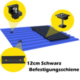 1 x RAW Customer Returns Solar Panel Holder Kit and Accessories Black Anodized Solar Panel Holder 12cm Fixing Rail Solar Panel Mount Flat Roof PV Mounting - RRP €25.2