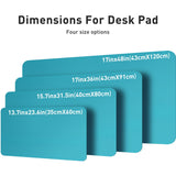 1 x RAW Customer Returns Aothia desk pad, mouse pad with leather and non-slip suede, multifunctional office mouse pad laptop writing pad, table protection pad for office home 91cmx43cm, turquoise blue  - RRP €19.99