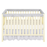 1 x RAW Customer Returns TOYMIS Pack of 4 children s bed edge protectors, 130 x 18 cm 70 x 18 cm bed edge protection, baby bed, comfortable bed edge protection, children s bed bed rail for toddlers for standard crib rail protection grey  - RRP €37.3