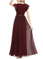 1 x RAW Customer Returns Dressystar Women s Elegant Prom Dress Long Maxi Chiffon Festive Party Dress Burgundy XL - RRP €62.99