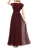 1 x RAW Customer Returns Dressystar Women s Elegant Prom Dress Long Maxi Chiffon Festive Party Dress Burgundy XL - RRP €62.99