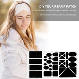 10 x Brand New Pack of 105 nylon down jacket patches, self-adhesive fabric patch, repair tape, self-adhesive repair patches for jackets, tents, sleeping bags, outerwear, black patches self-adhesive - RRP €68.8