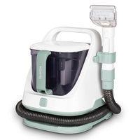 1 x RAW Customer Returns H.Koenig Portable fabric cleaner TWT77, Removable clean and dirty water tanks, All types of fabrics Mattresses Carpets Sofas, Powerful suction, 650 W, White and Green - RRP €118.91