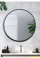 1 x RAW Customer Returns Adeerer Mirror Round Wall Mirror 40cm Black Bathroom Mirror for Hallway Living Room Bedroom - RRP €38.3