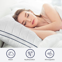 1 x RAW Customer Returns BedStory pillow 40x80, set of 2 pillows 40x80, 2x950g microfiber sleeping pillows, breathable and washable bed pillows for allergy sufferers and side sleepers, soft, firm and supportive - RRP €60.92