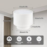 1 x RAW Customer Returns BOYIR LED Ceiling Spotlights 7W 3W 900LM Ceiling Spotlights 3000K 4000K 6000K LED Ceiling Light 80x67mm Aluminum Ceiling Lamp for Living Room Corridor Kitchen Living Room, White, 4 Pieces - RRP €83.65