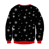 1 x RAW Customer Returns IDGREATIM Men s Christmas Sweater Funny 3D Santa Claus Printed Crewneck Long Sleeve Ugly Women s Pullover Sweatshirt for Christmas Black L - RRP €37.37