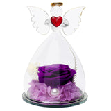 8 x Brand New ENLENCE Eternal Rose in Angel Glass Dome, Gifts for Mom, Mother s Day Gift, Preserved Flower Birthday Gift for Women, Angel Figurine Made of Glass, Christmas, Mother s Day, Valentine s Day Anniversary - RRP €153.2