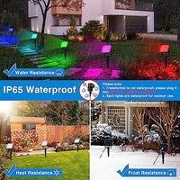 1 x RAW Customer Returns T-SUNUS garden lighting colored with ground spike, 6 garden lights RGB garden lamp color with power RGB garden spotlight LED with remote control IP65 waterproof for garden trees party - RRP €58.99