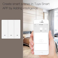 1 x RAW Customer Returns MOES Tuya ZigBee Wireless Switch, Transmitter Switch Via TUYA Smart Life, Smart Home Automation Scenario, 2 Gang - RRP €20.26