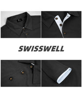 1 x Brand New SwissWell Polo Shirts Men s Long Sleeve Golf T-Shirt Basic Sport Outdoor Polo Shirt with Glasses Holder Button Placket Lightweight T-Shirt Polo Shirt 030 Khaki M  - RRP €14.11