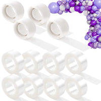 34 x Brand New 8 rolls of balloon ribbon garland, balloon ribbon set balloon adhesive dots with 4 rolls of balloon adhesive dots, balloon garland strips balloon garland, balloon arch garland kit for birthday, wedding party - RRP €230.86