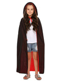 1 x RAW Customer Returns Longsing Halloween Cape Vampire Cape Women Men Children Halloween Cape Carnival Costume Cosplay Cape with Hood Black - RRP €12.99