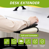 1 x RAW Customer Returns Giecy Ergonomics Desk Extension,Foldable Wrist Rest,Elbow Rest,Computer Keyboard Tray,Table Extension for Working, Learning and Gaming - RRP €83.98