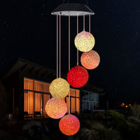 1 x RAW Customer Returns JIAUFU Chestnut Ball XXL Solar Wind Chimes for Outdoors, Color Changing LED Wind Chimes Chimes Mother s Day Gift, Lawn Garden Decor, Wind Chimes for Garden, Yard, Patio and Home Decoration - RRP €20.16