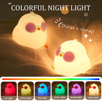 1 x RAW Customer Returns URAQT Kids Night Light, 7 Colors Baby Night Lamp with Remote Control, Timer, Touch Sensor, LED Portable USB Rechargeable Night Lamp, for Kids Bedroom Newborn Gift - RRP €17.99