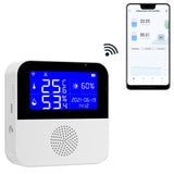 1 x RAW Customer Returns iKiKin WiFi Temperature and Humidity Sensor Thermo-Hygrometer with LCD Display, Buzzer Alarm and App Alarm, Intelligent Temperature and Humidity Sensor for Greenhouse Cultivation - RRP €26.94