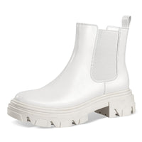 1 x RAW Customer Returns PIZZ ANNU Chelsea Boots Women s Classic Ankle Boots with Thick Sole Elegant Biker Boots Platform Basic Boots EU 40 White - RRP €45.37