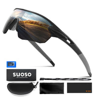 1 x RAW Customer Returns suoso 1 Cycling glasses for men and women - RRP €58.8