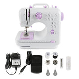 1 x RAW Customer Returns Electronic Sewing Machine, Mini Portable Sewing Machine, with 12 Different Stitches and Foot Pedal, Semi-Automatic, Double Threads-Single Needle-Single Head Machine, Model 505 - RRP €54.79