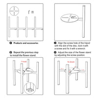 1 x RAW Customer Returns Adjustable plant stand, flower pot stand, size adjustable metal plant stand, suitable for pots with an outer diameter of 20-35 cm, available with balcony garden and other places - RRP €27.22