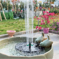 2 x RAW Customer Returns 4W solar fountain for outdoors small, solar fountain pump with LED light, solar fountain water feature fountain, with battery battery storage solar pump pond pump, for the garden bird bath pond decoration - RRP €46.36