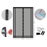 1 x RAW Customer Returns Sekey magnet fly screen balcony door without drilling, can be cut to size, door curtain fly protection, insect protection door curtain with widened adhesive tape 160 x 230 cm, black - RRP €19.67