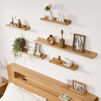 2 x RAW Customer Returns Gieanoo wooden picture rail, 30 cm oak shelf, solid floating shelf, wall shelf, spice rack, hanging shelf, ideal for living room, bedroom, bathroom - RRP €44.36