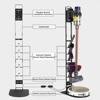 1 x RAW Customer Returns DingGreat Metal Floor Stand for Dyson V15 V12 V11 V10 V8 V7 V6 Cordless Vacuum Cleaner and Other Handheld Vacuum Cleaner Black  - RRP €70.58