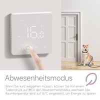 1 x RAW Customer Returns Gas boiler wifi thermostat, Smart weekly programmable thermostat, Control thermostat with Tuya samrt compatible with Google Assistant and Alxe, Digital room thermostat TGM-50WPB - RRP €45.99