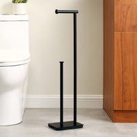 1 x RAW Customer Returns KES Toilet Paper Holder Standing Black Toilet Paper Stand Toilet Roll Holder Freestanding Toilet Paper Holder Stainless Steel SUS304 Toilet Roll Holder Toilet Roll Holder Bathroom BPH286S1B-BK - RRP €51.99