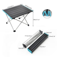 1 x RAW Customer Returns Porssaut Folding Camping Table Aluminum Alloy Picnic Table Portable Folding Beach Table Lightweight Side Table Outdoor Folding Table - RRP €22.8