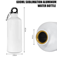 1 x RAW Customer Returns MR.R 10pcs 20oz 600ml Sublimation White Blank Aluminum Sports Water Bottle Cup for Sublimation Heat Transfer Printing - RRP €46.66