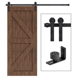 1 x RAW Customer Returns CCJH 274CM 9FT Sliding Barn Door Hardware Kit Sliding Door System Accessory for Sliding Doors Interior Doors, Black Sliding Barn Door Hardware Kit - RRP €79.97