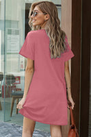 1 x RAW Customer Returns Uusollecy Summer Dress Women s T-Shirt Dresses Round Neck Short Sleeve Mini Dress Leopard Lip Printed Casual Dress Blouse Dress Pink XL - RRP €27.99