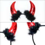 1 x Brand New Cranight Angel Wings Black Wings 3 Pieces Devil Horns Halo and Trident Evil Angel Costume Feather Wings Angel for Halloween Carnival Cosplay Party Fancy Dress Costumes - RRP €17.14