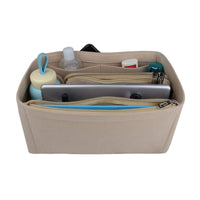 1 x RAW Customer Returns NOTAG Bag Organizer Felt Bag Organizer Insert Handbag Multi Pocket Tote Organizer Bag Beige, Medium  - RRP €19.43