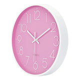 1 x RAW Customer Returns Lafocuse 3D Numbers Silent Wall Clock Pink, Children s Wall Clock Girls, Wall Clock Without Ticking Silent Decoration Modern Kitchen Clocks Children s Room Office 30 cm - RRP €19.99