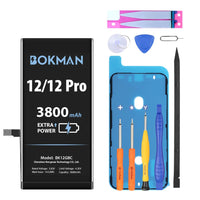 1 x RAW Customer Returns bokman Battery for iPhone 12 12 Pro, High Capacity Increased with 3800 mAh Polymer Lithium Battery Replacement with Repair Kit - RRP €23.99