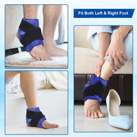 1 x RAW Customer Returns NEWGO Cooling Sleeve Foot Ankle Cooling Pad Ankle Ice Pack for Pain Relief, Reusable Hot Cold Therapy Gel, Ice Cold for Foot Injuries, Ankle Swelling, Sprains - RRP €16.21