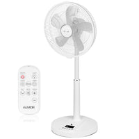 1 x RAW Customer Returns 4UMOR pedestal fan quiet 24W 20dB DC motor 9 speeds oscillation 90 adjustable fan with remote control 9H timer 41cm diameter fan quiet 80 energy saving - RRP €109.99