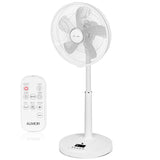 1 x RAW Customer Returns 4UMOR pedestal fan quiet 24W 20dB DC motor 9 speeds oscillation 90 adjustable fan with remote control 9H timer 41cm diameter fan quiet 80 energy saving - RRP €109.99