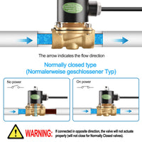 1 x RAW Customer Returns Heschen Brass Electric Solenoid Valve, 2W-200-20J, PT3 4 , DC12V, Direct Action Water Air, Normally Closed, Replacement Valve - RRP €29.99