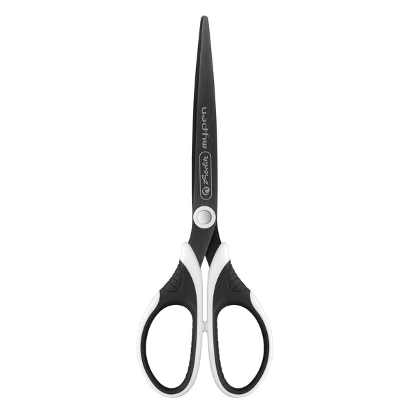 1 x RAW Customer Returns herlitz 50027194 scissors my.pen, for left-handers, black white, 1 piece - RRP €7.43