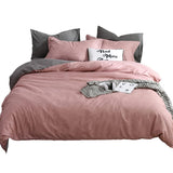 1 x RAW Customer Returns AShanlan bed linen 140x 200 pink grey 100 microfibre plain colours old pink grey reversible bed linen set - 1 duvet cover 140x200 cm pillowcase 70x90 cm zipper - RRP €26.98