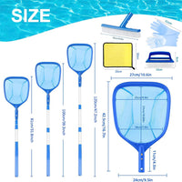 1 x RAW Customer Returns TUIBEIDAMAI pool net with telescopic pole 85-125cm long, pond net fine mesh, pool cleaning set, pool bottom net, pool leaf net, for swimming pool, pond, algae Bestway pool, paddling pool - RRP €15.12