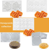 1 x RAW Customer Returns XiaoShenLu Silicone Lace Mat, Sugar Craft Impression Mold Edible Cake Decoration, 2 Holes Round Honeycomb - RRP €18.98