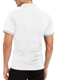 1 x RAW Customer Returns KUYIGO Men s Short Sleeve Polo Shirts Basic Design Cotton Shirts Slim Fit Casual M White - RRP €25.99